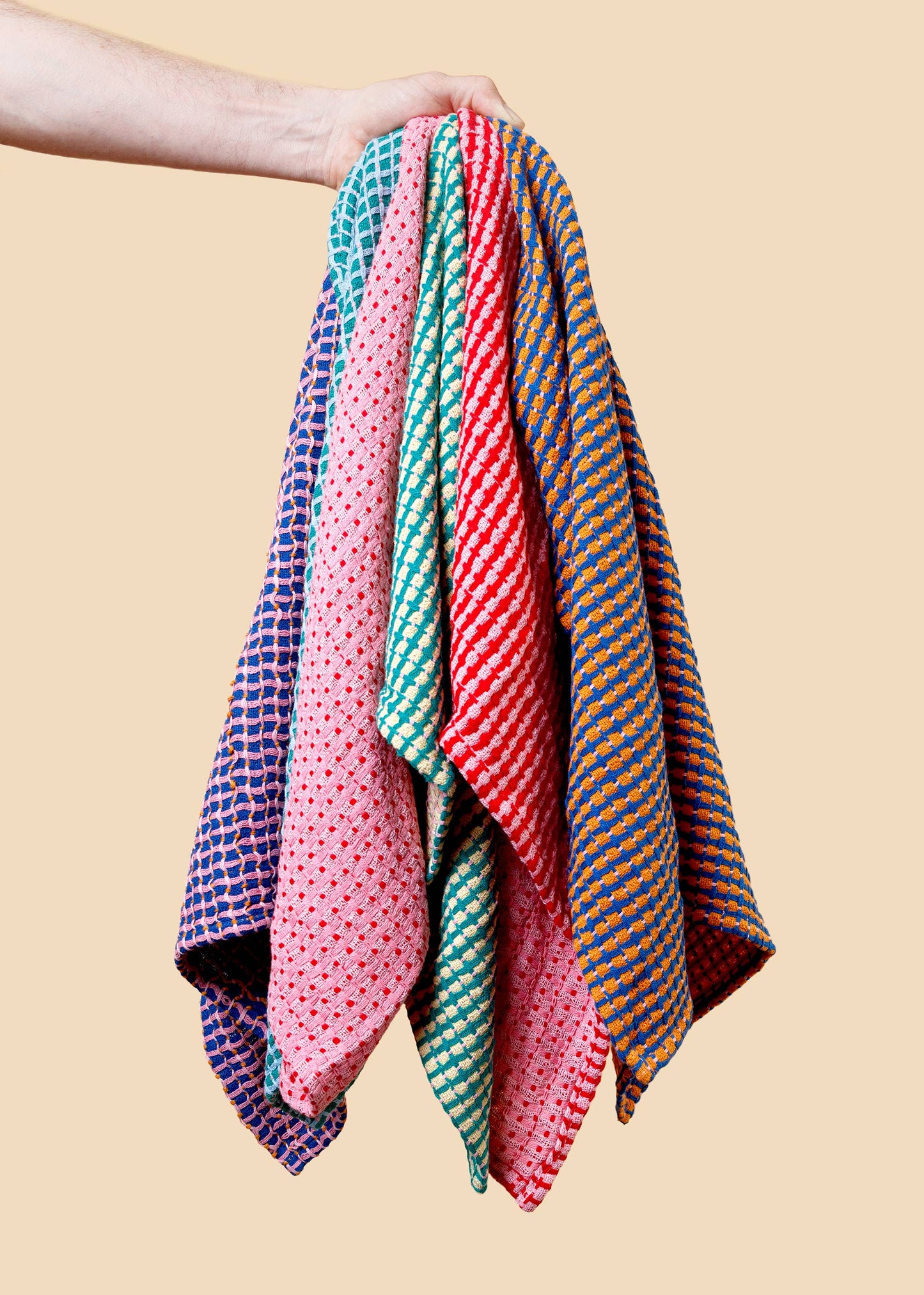 Sophie Home Recycled Materials Tea Towel 2 Pack:  Pink