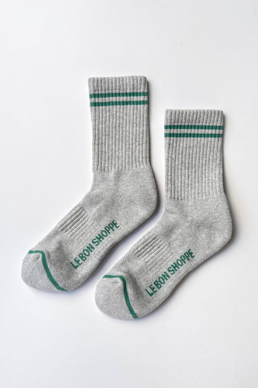 Le Bon Shoppe Boyfriend Socks: Light Grey