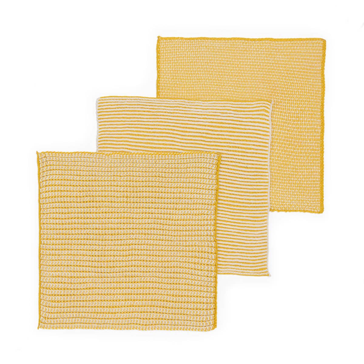 Sophie Home Reusable & Eco-Friendly Cotton Dishcloths: Textured Citrus