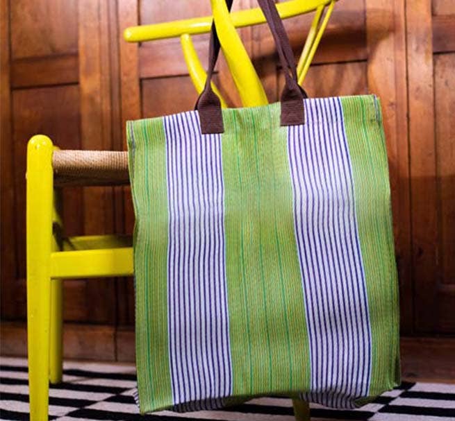 British Colour Standard British Colour Standard  Eco Woven Market Shopper in Doge, Pearl, Primrose & Grass