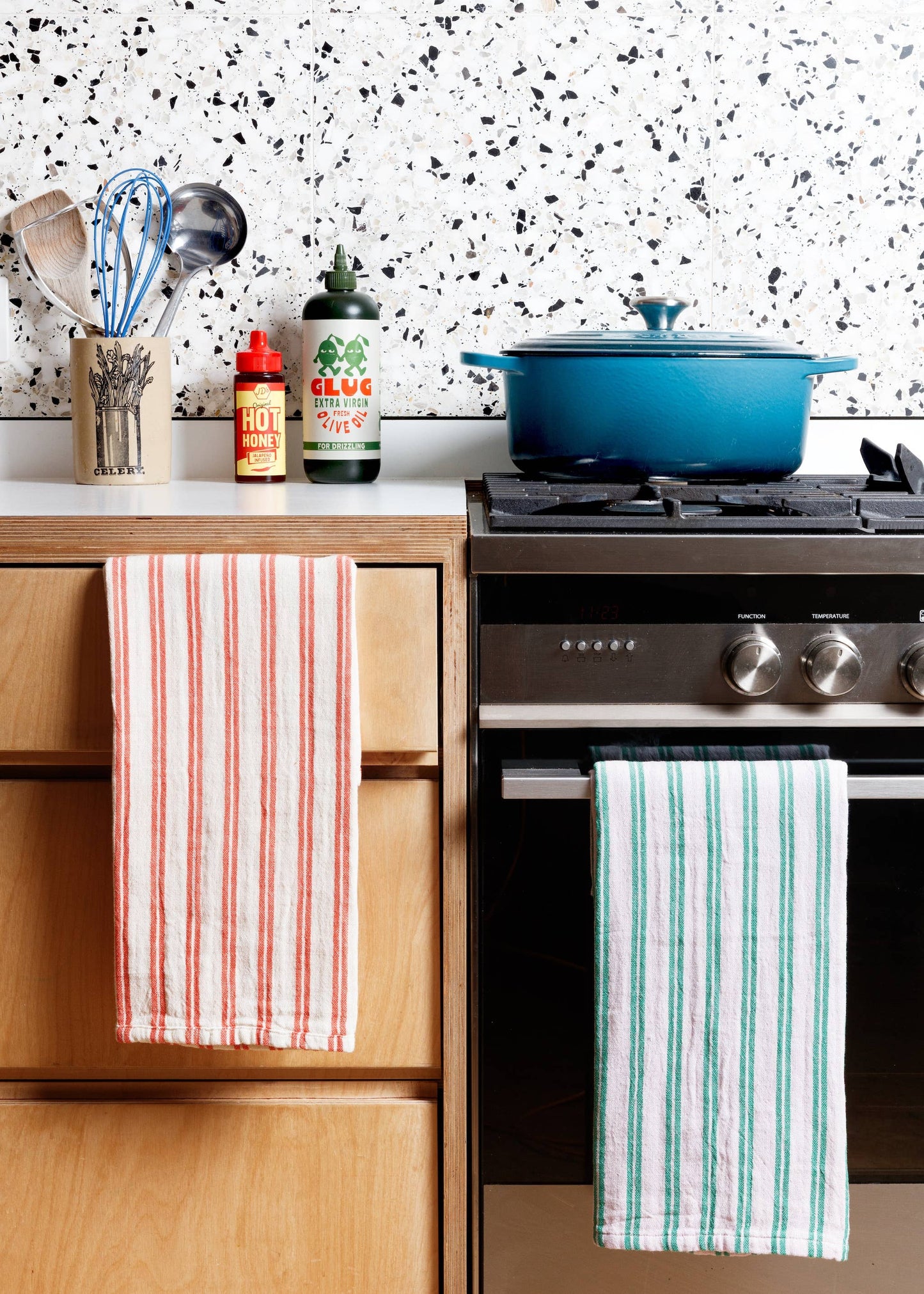 Sophie Home Cotton Hand Towel: Lilac Stripe