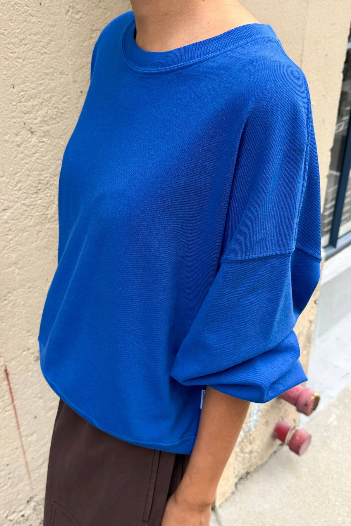 Le Bon Shoppe Cali Jersey Sweatshirt: Cobalt