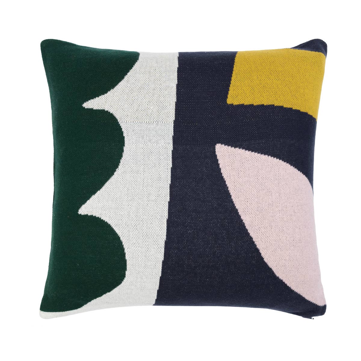 Sophie Home Cotton Knit Throw Pillow/Cushion - Orbi Navy: Filled Cushion (UK & Europe Only)