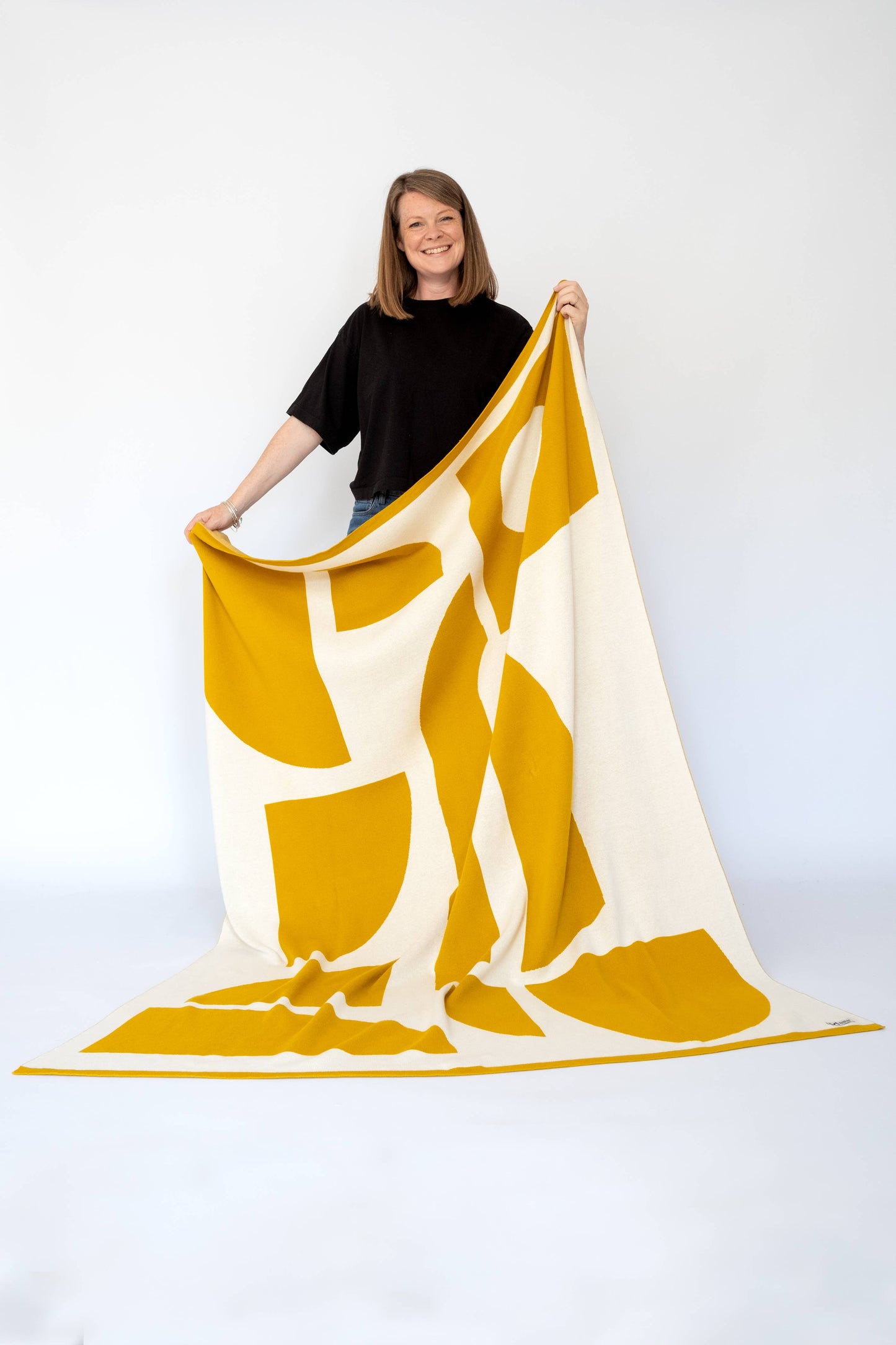 Sophie Home Cotton Knit Throw Blanket: Bruten Citrus