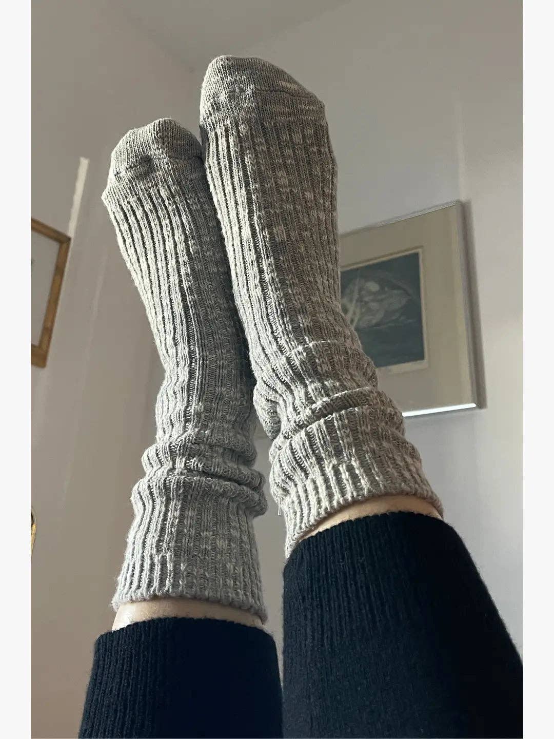 Le Bon Shoppe Cottage Socks: Heather Grey