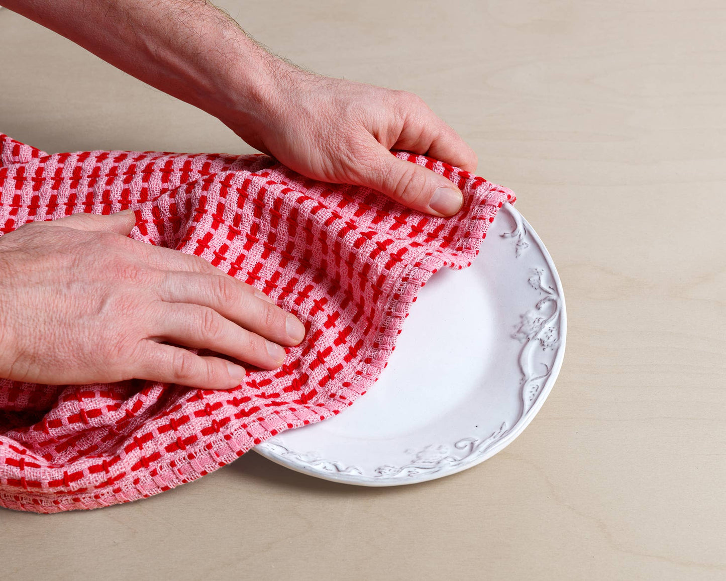 Sophie Home Recycled Materials Tea Towel 2 Pack:  Pink
