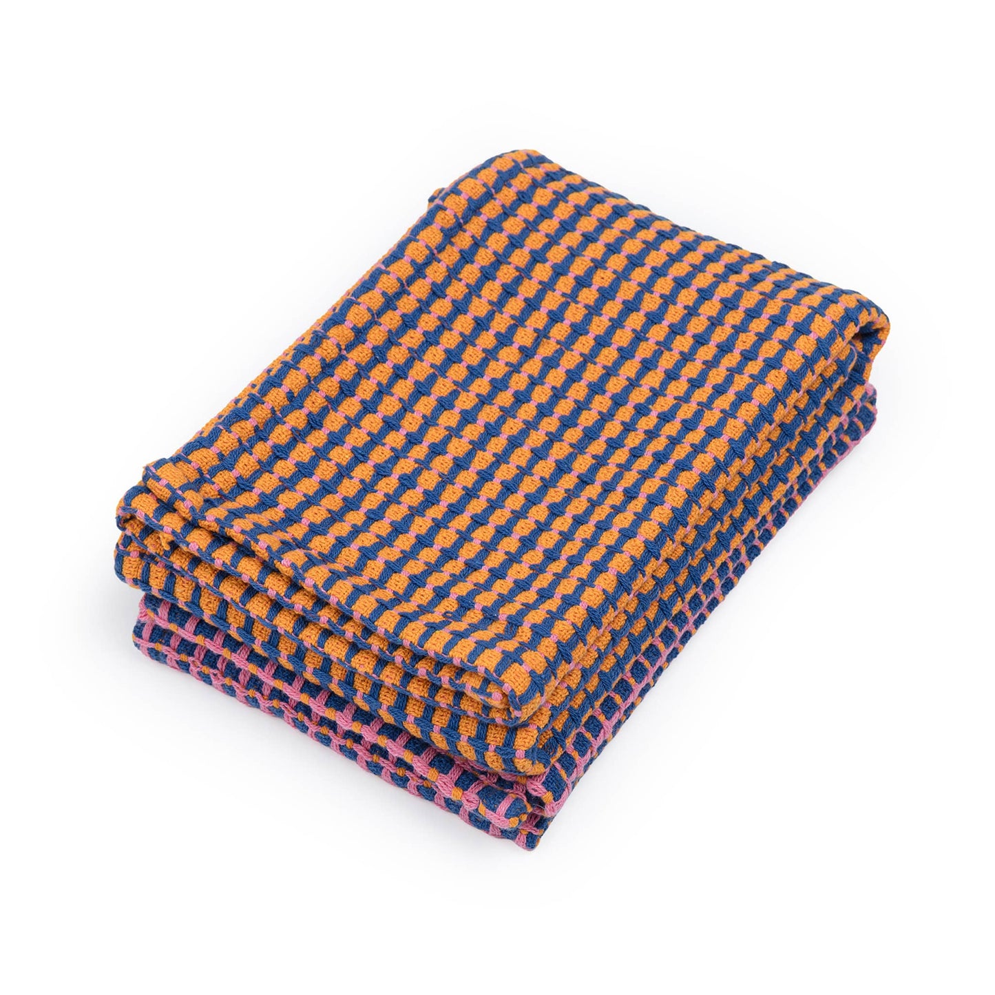 Sophie Home Recycled Materials Tea Towel 2 Pack: Cobalt