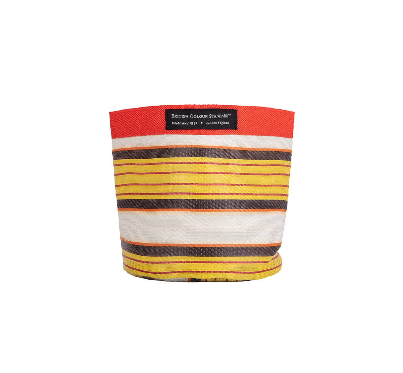 British Colour Standard Medium 19 cm - Eco Woven Plant Pot Cover in Tuscan Yellow, Pearl & Rose Beige: 6
