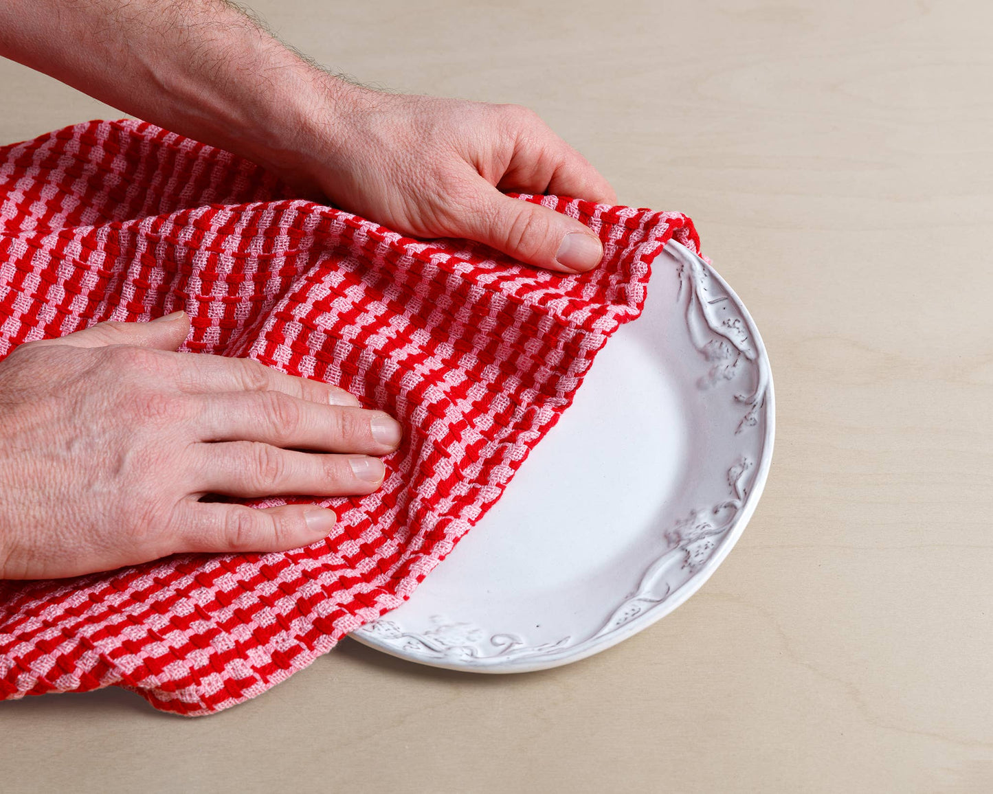 Sophie Home Recycled Materials Tea Towel 2 Pack:  Pink