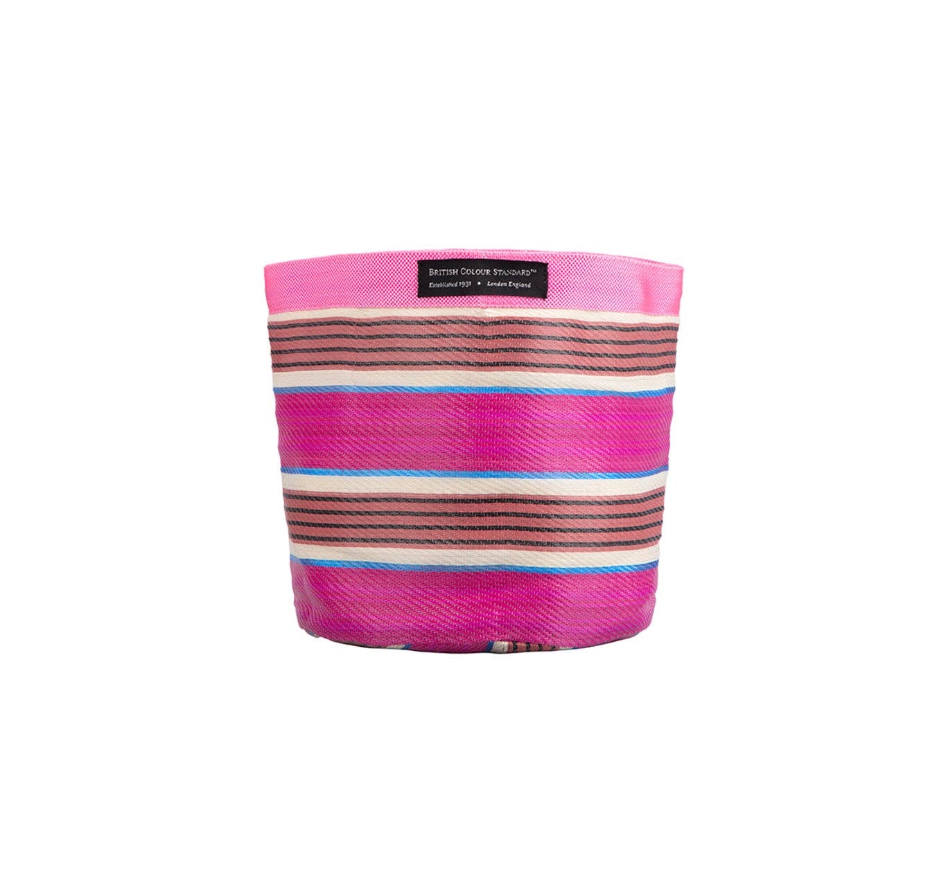 British Colour Standard Medium 19 cm - Eco Woven Plant Pot Cover in Neyron Pink, Pompadour & Pearl: 6