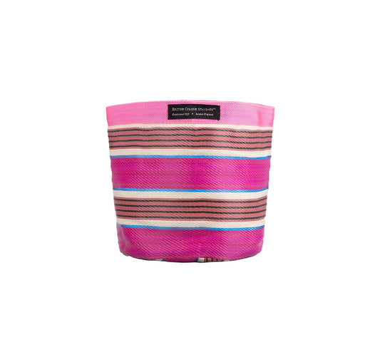 British Colour Standard Medium 19 cm - Eco Woven Plant Pot Cover in Neyron Pink, Pompadour & Pearl: 6