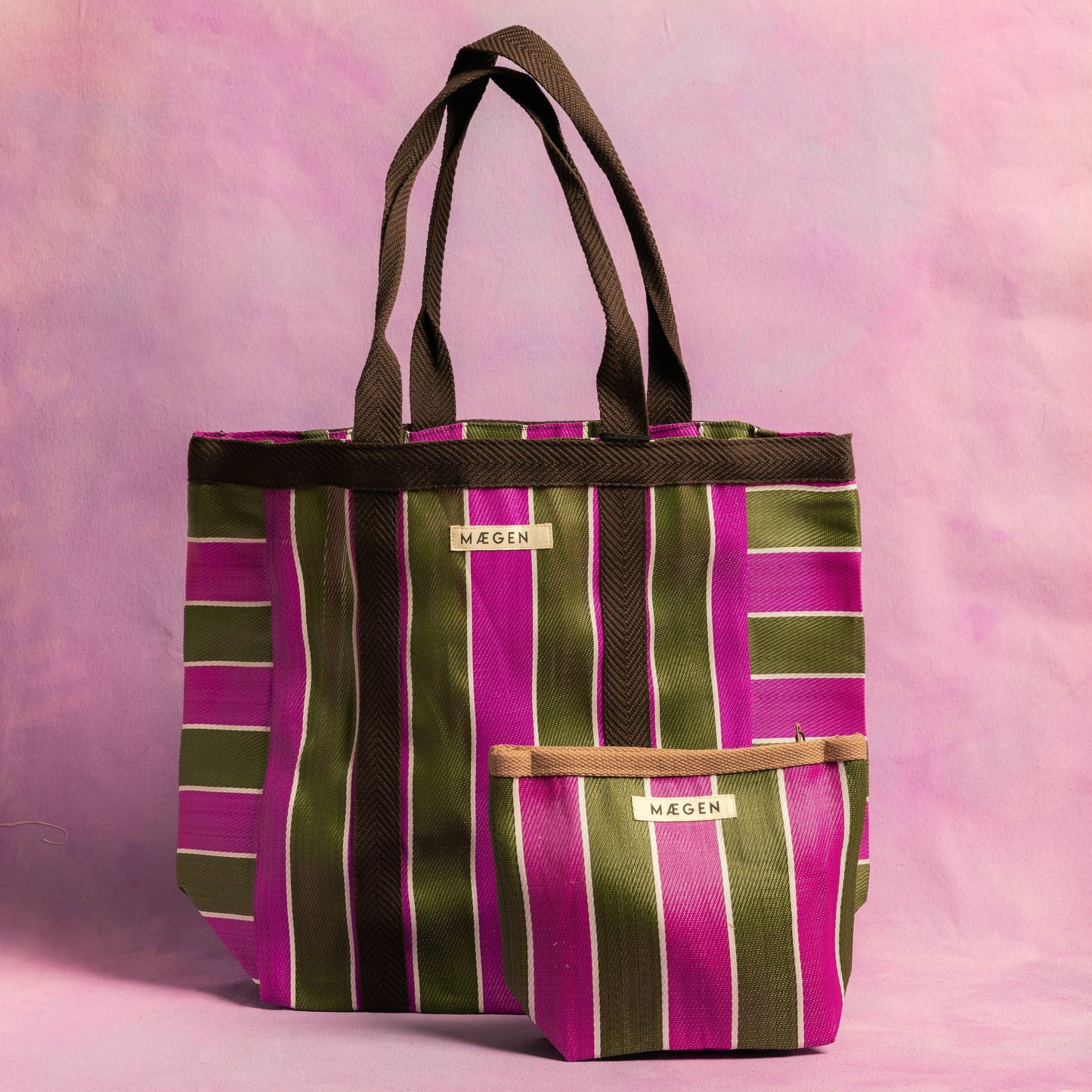Everywhere Bag | Brown/ Olive/ Pink