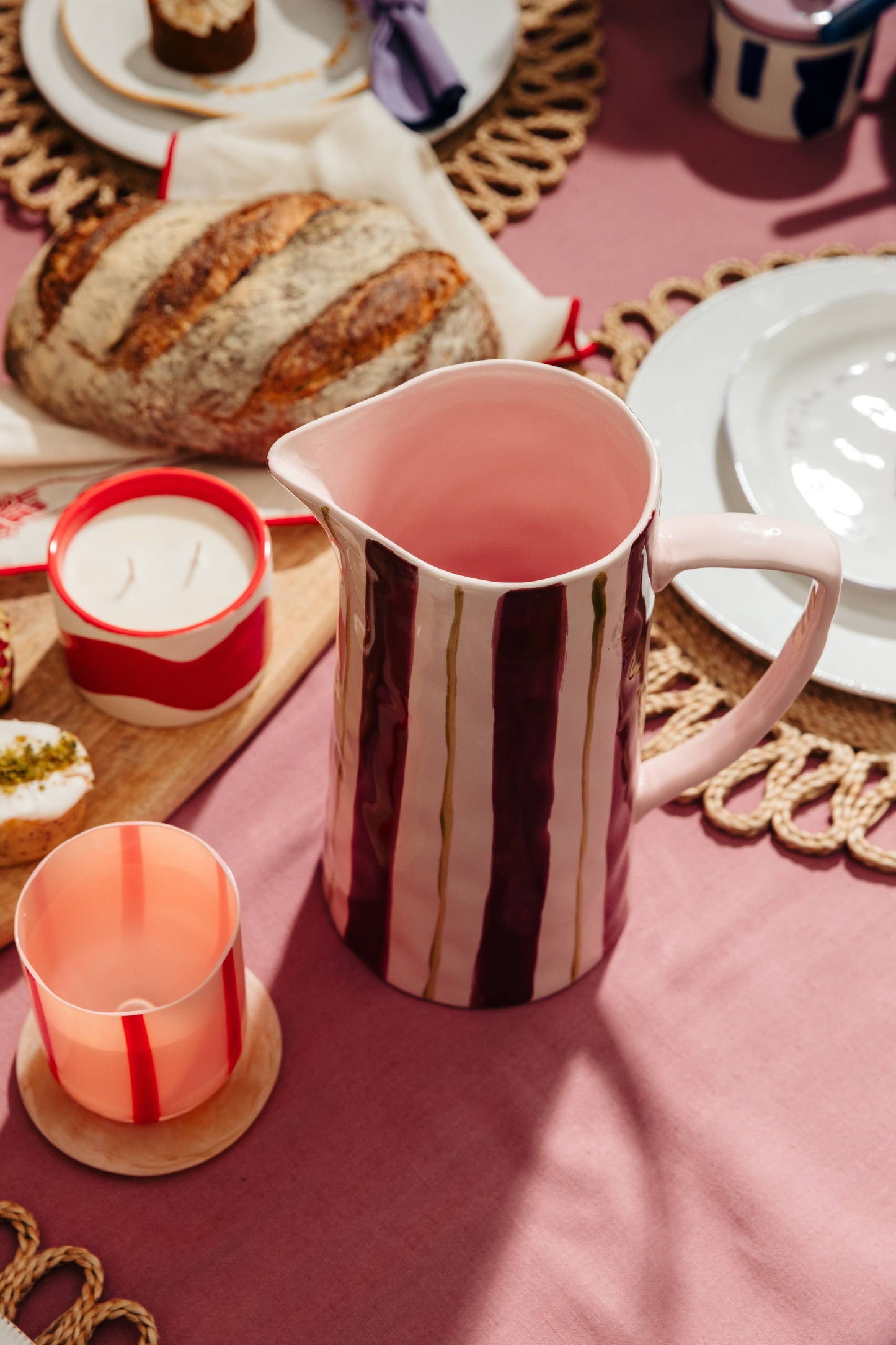 Pink/Burgundy Jug