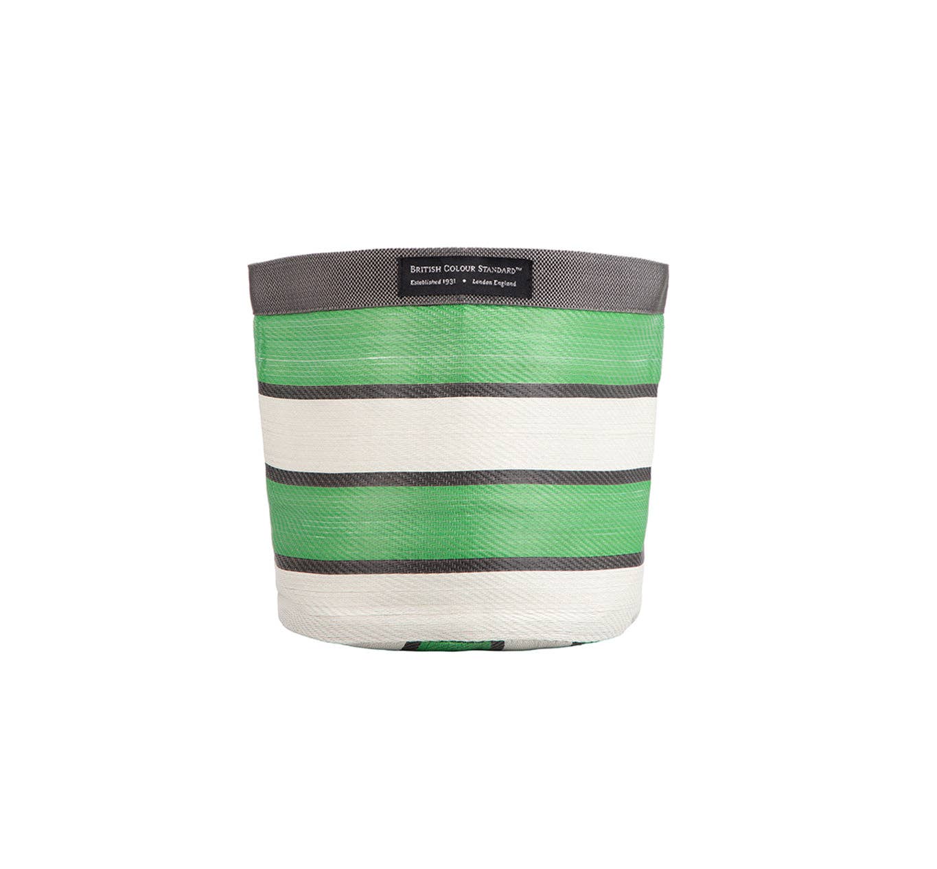 British Colour Standard Medium 19 cm - Eco Woven Plant Pot Cover in Grass Green, Indigo & Pearl: 6