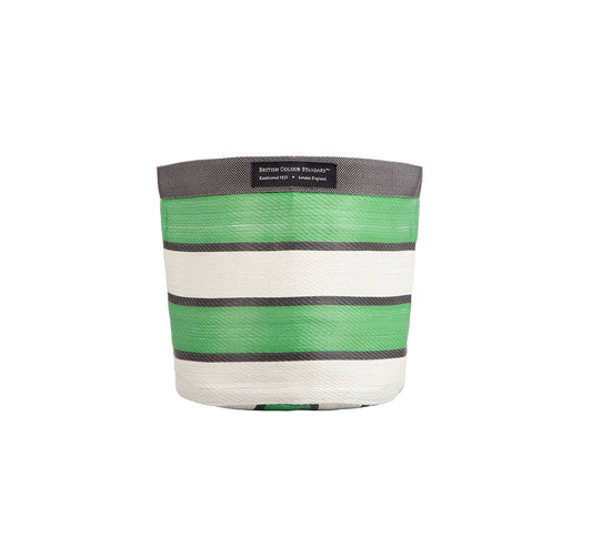 British Colour Standard Medium 19 cm - Eco Woven Plant Pot Cover in Grass Green, Indigo & Pearl: 6